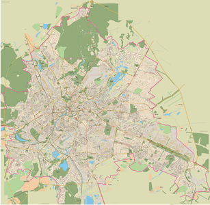 Харьков. Карта города. Масштаб 1:50000