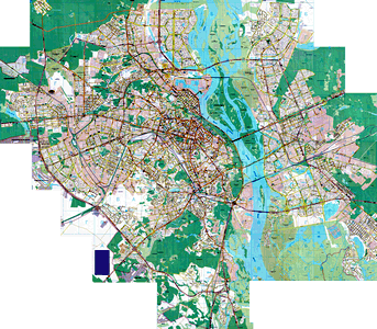 Киев. Карта города. Масштаб 1:50000