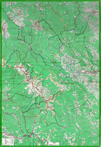 Карпаты. Черногора тропы. Топографическая карта. Пятсотметровка. Масштаб 1:50000